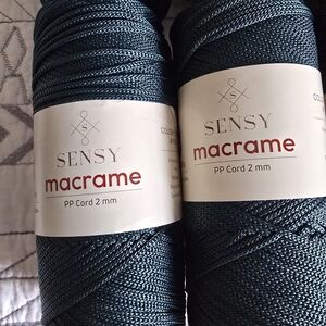 Sensy Macrame Cord 2mm in Forest Green 180.
